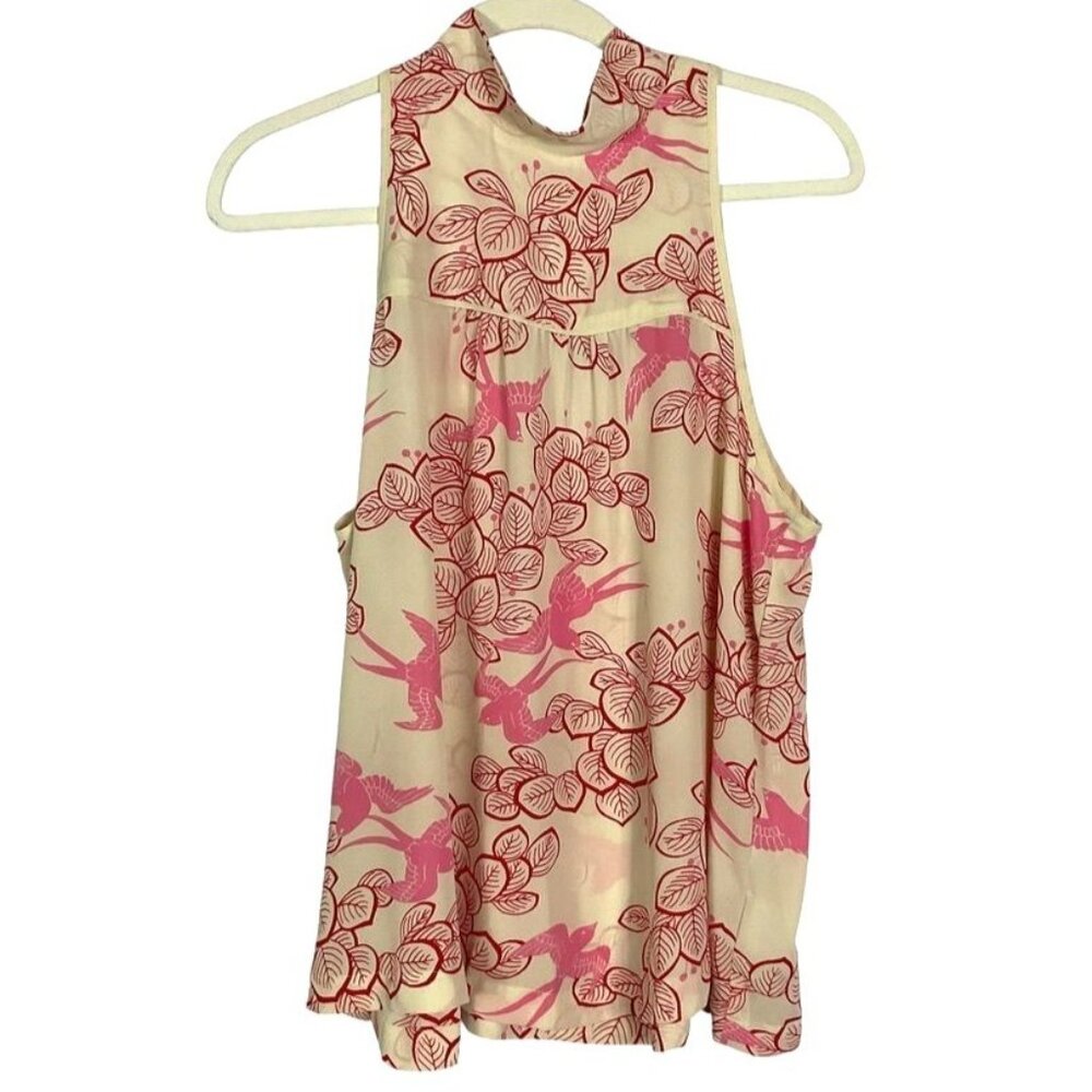 Anthropologie | Maeve Elata Bird Leaf Print Sleeveless Top, Size 14 - Picture 5 of 15